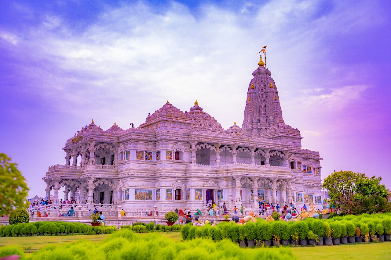 indian temple, vrindavan, mathura