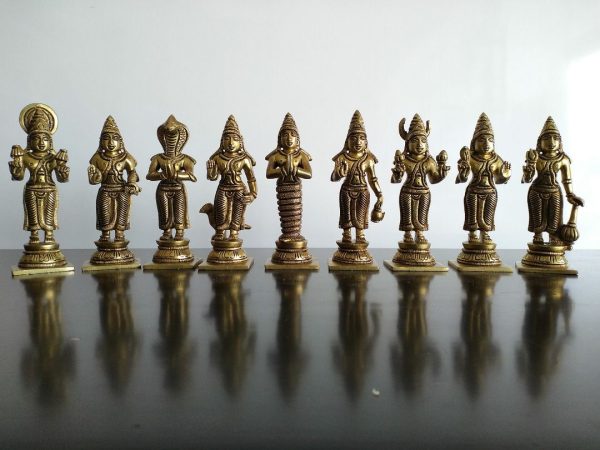 BRASS NAVAGRAHA SET நவகிரக சிலைகள்